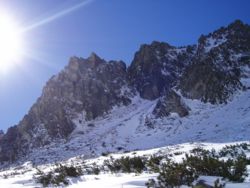Zimné slnko nad Vysokými Tatrami